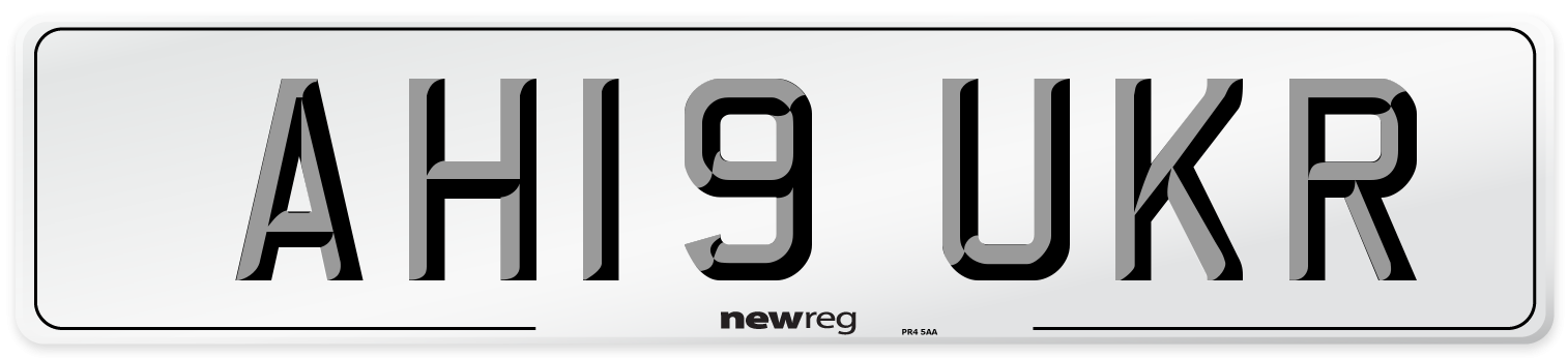 AH19 UKR Number Plate from New Reg